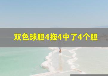 双色球胆4拖4中了4个胆