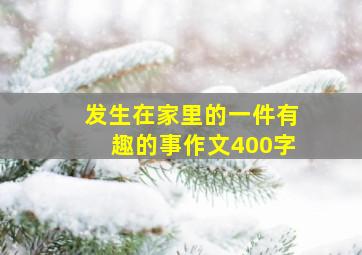 发生在家里的一件有趣的事作文400字