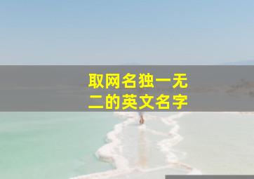 取网名独一无二的英文名字