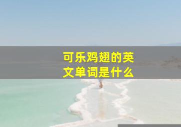 可乐鸡翅的英文单词是什么