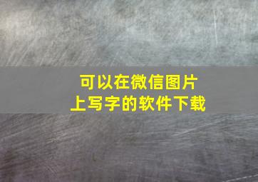 可以在微信图片上写字的软件下载