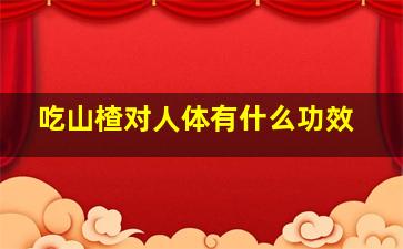 吃山楂对人体有什么功效