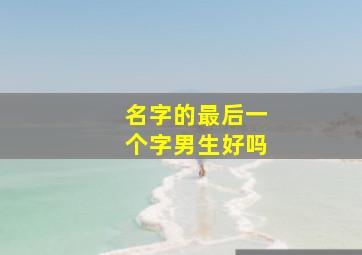 名字的最后一个字男生好吗