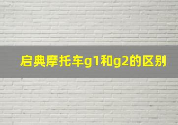 启典摩托车g1和g2的区别