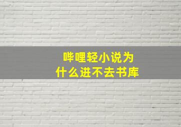 哔哩轻小说为什么进不去书库