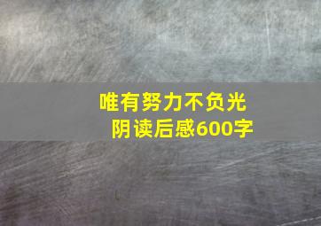 唯有努力不负光阴读后感600字