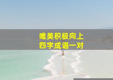 唯美积极向上四字成语一对