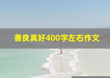 善良真好400字左右作文