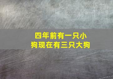 四年前有一只小狗现在有三只大狗