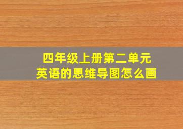 四年级上册第二单元英语的思维导图怎么画