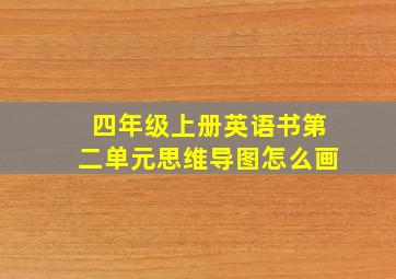 四年级上册英语书第二单元思维导图怎么画