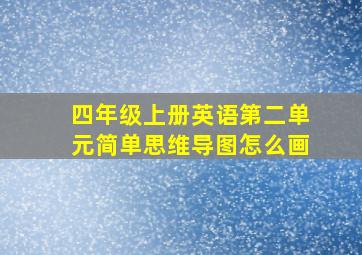 四年级上册英语第二单元简单思维导图怎么画