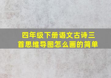 四年级下册语文古诗三首思维导图怎么画的简单