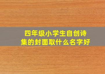 四年级小学生自创诗集的封面取什么名字好