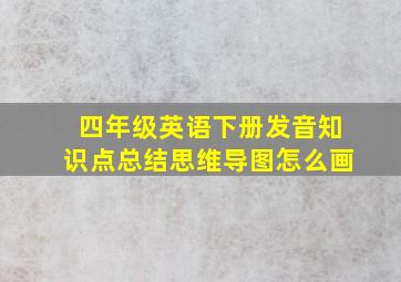 四年级英语下册发音知识点总结思维导图怎么画