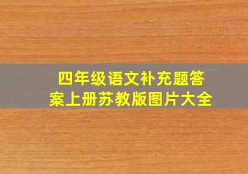 四年级语文补充题答案上册苏教版图片大全