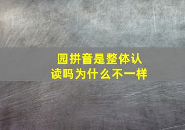 园拼音是整体认读吗为什么不一样