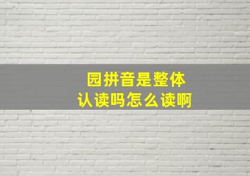 园拼音是整体认读吗怎么读啊