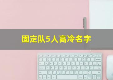 固定队5人高冷名字