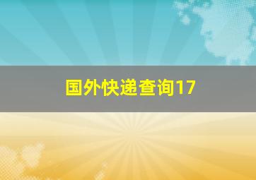 国外快递查询17