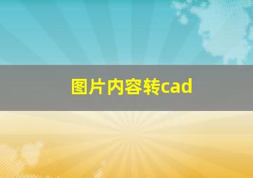 图片内容转cad