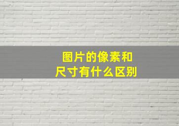 图片的像素和尺寸有什么区别