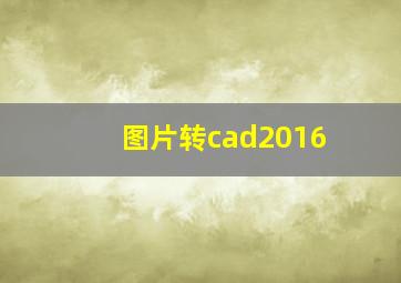 图片转cad2016