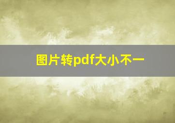 图片转pdf大小不一