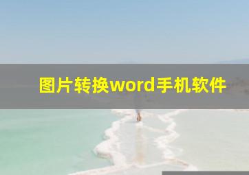 图片转换word手机软件