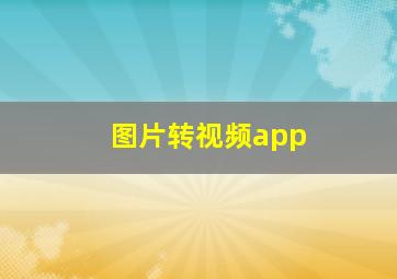 图片转视频app