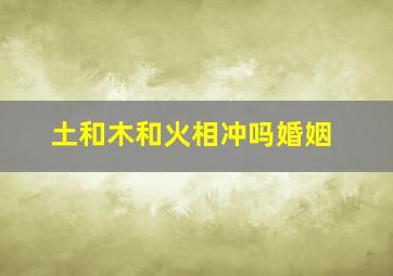 土和木和火相冲吗婚姻