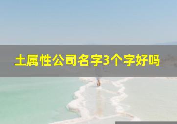 土属性公司名字3个字好吗