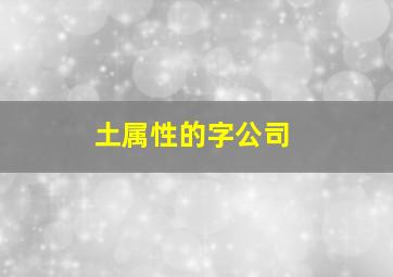 土属性的字公司