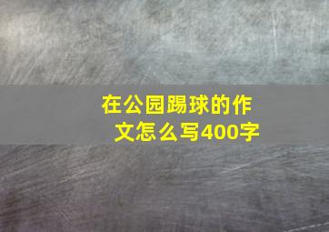 在公园踢球的作文怎么写400字