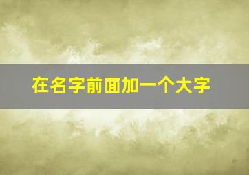 在名字前面加一个大字