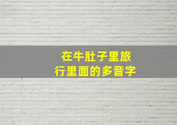 在牛肚子里旅行里面的多音字