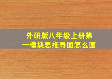 外研版八年级上册第一模块思维导图怎么画