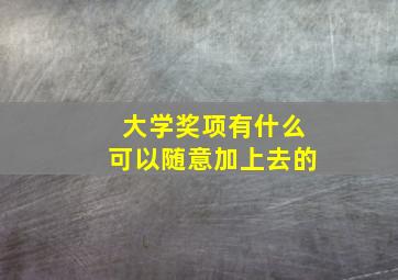 大学奖项有什么可以随意加上去的