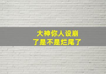 大神你人设崩了是不是烂尾了