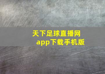 天下足球直播网app下载手机版