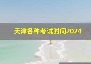 天津各种考试时间2024