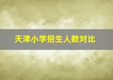 天津小学招生人数对比