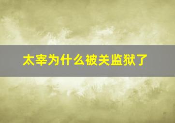 太宰为什么被关监狱了