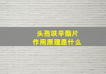 头孢呋辛酯片作用原理是什么