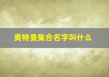 奥特曼集合名字叫什么