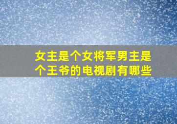 女主是个女将军男主是个王爷的电视剧有哪些