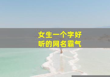 女生一个字好听的网名霸气