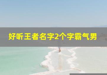 好听王者名字2个字霸气男