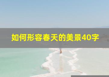 如何形容春天的美景40字