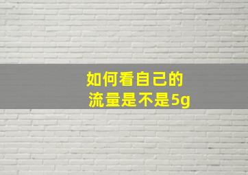 如何看自己的流量是不是5g